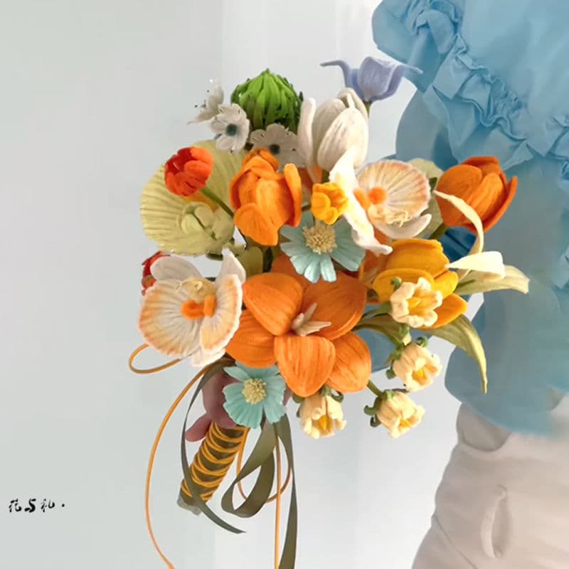 Creative Twisting Stick Bouquet for Engagement and Marriage Certificate, Handmade DIY Material Kit, Gift for Besties and Friends