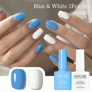 Cross-border Hot Selling Two-Bottle Colorful Nail Gel Blue Series Spring and Summer Popular Nail Polish Gel for Nail Salons