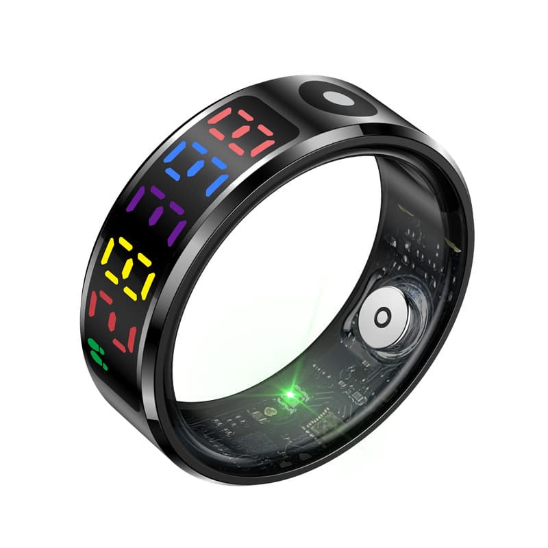 Cross-border R12 smart ring with color screen display, health ring, sleep monitoring, heart rate and blood oxygen monitoring, Bluetooth digital display