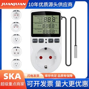 Smart Digital Temperature Controller, Constant Temperature Timer Switch, Temperature Control Socket, Power Consumption Meter, EU Standard