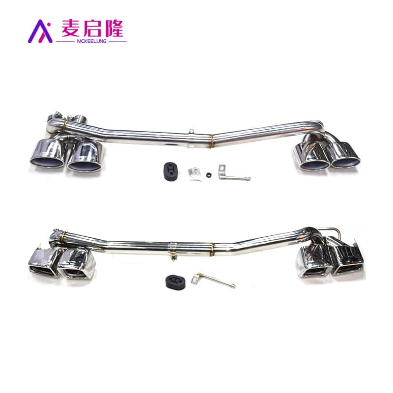Mitsubishi W204 C180 C260 C300 C63 E63 Oval Square Exhaust Tail Pipe Stainless Steel Modification Aftermarket Part