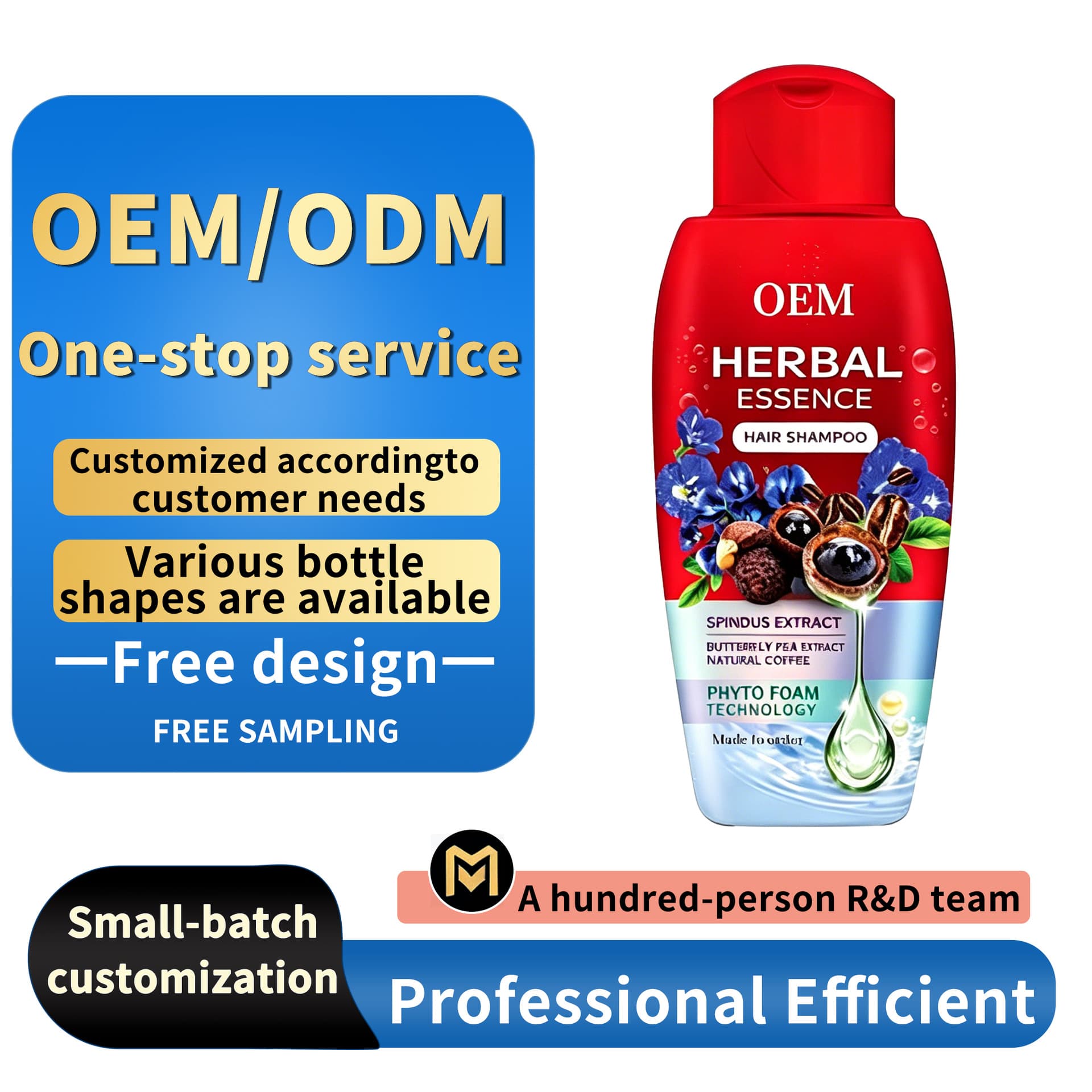 Cross-border Pure Natural Herbal Shampoo Handmade Brewed Oil Control Voluminous Anti-dandruff Itch Relief Shampoo Top Ten Brands