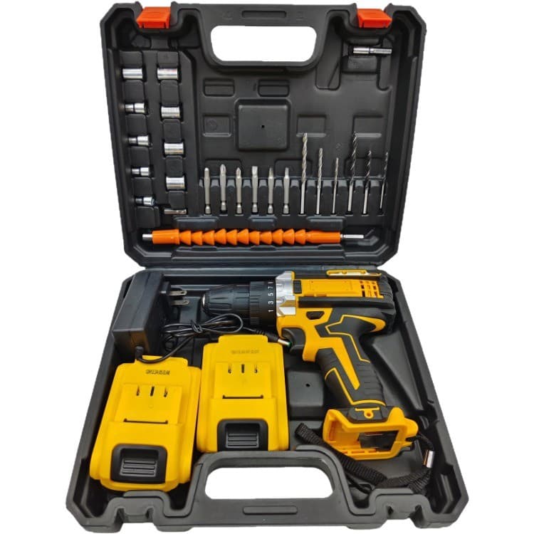 Cross-Border Multifunctional Power Drill High-Torque Impact Drill Cordless Lithium-Ion Drill Household Pistol Drill Electric Screwdriver