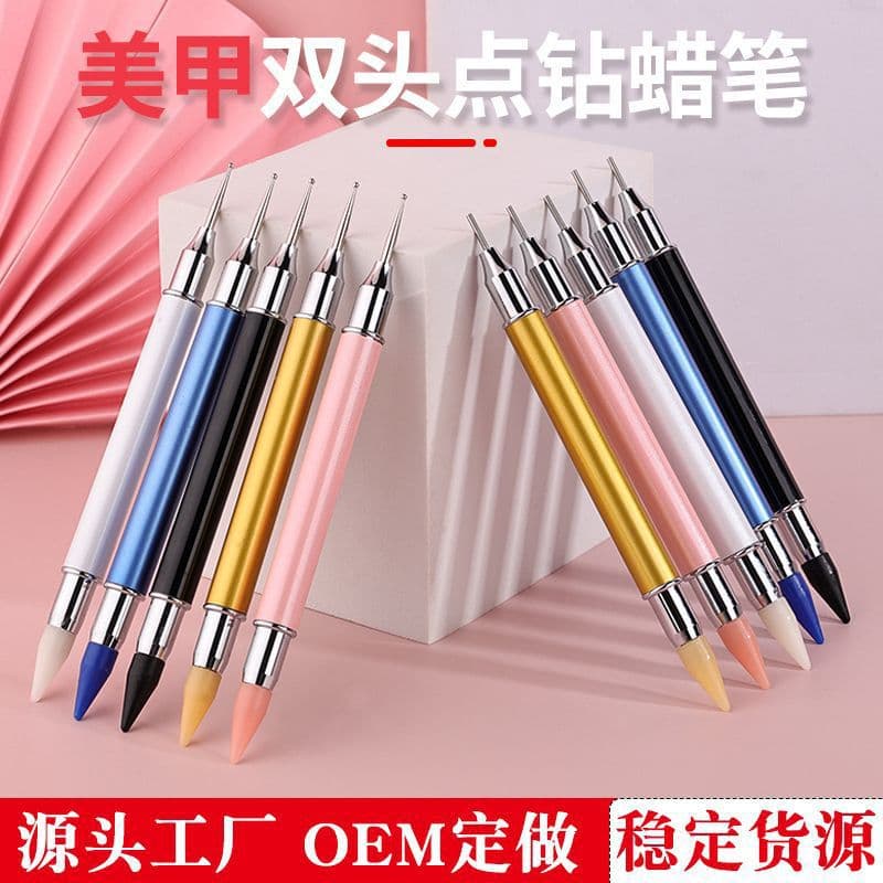 Factory Source Double-Ended Nail Wax Pen for Pick Up, Drill Removal, Suction, and Setting Nail Rhinestones
