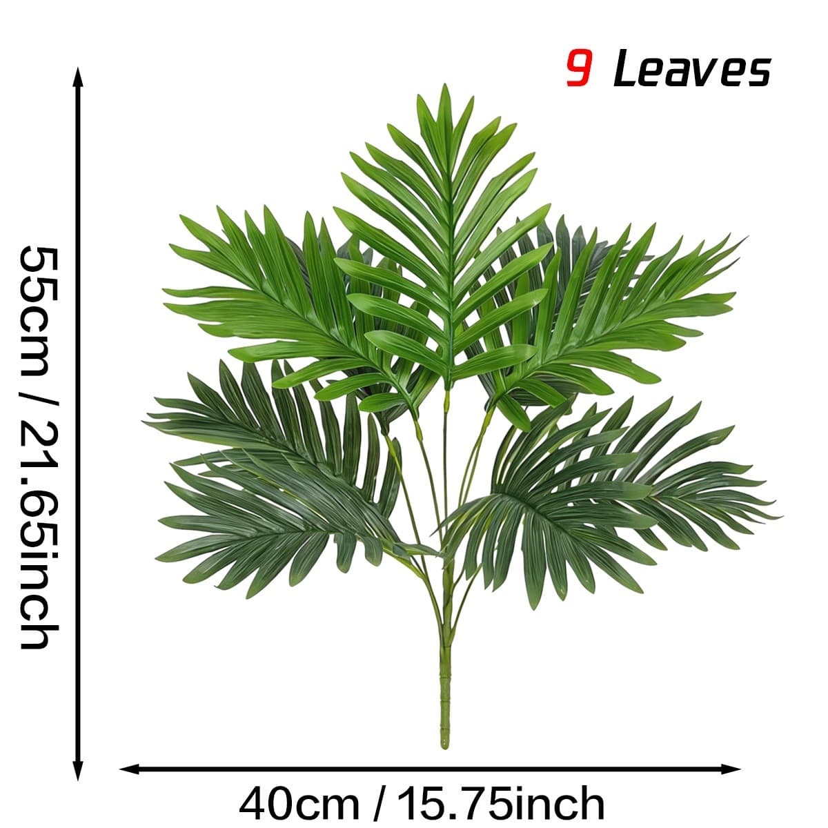 Artificial Simulation Green Plant Areca Palm, Nordic Large Fake Plant Palm Leaves for Indoor Outdoor Home Wedding Decoration