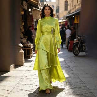 New Cross-Border Factory Direct Amazon Turkey Pakistan Fashion Women's Rhinestone Satin Dress