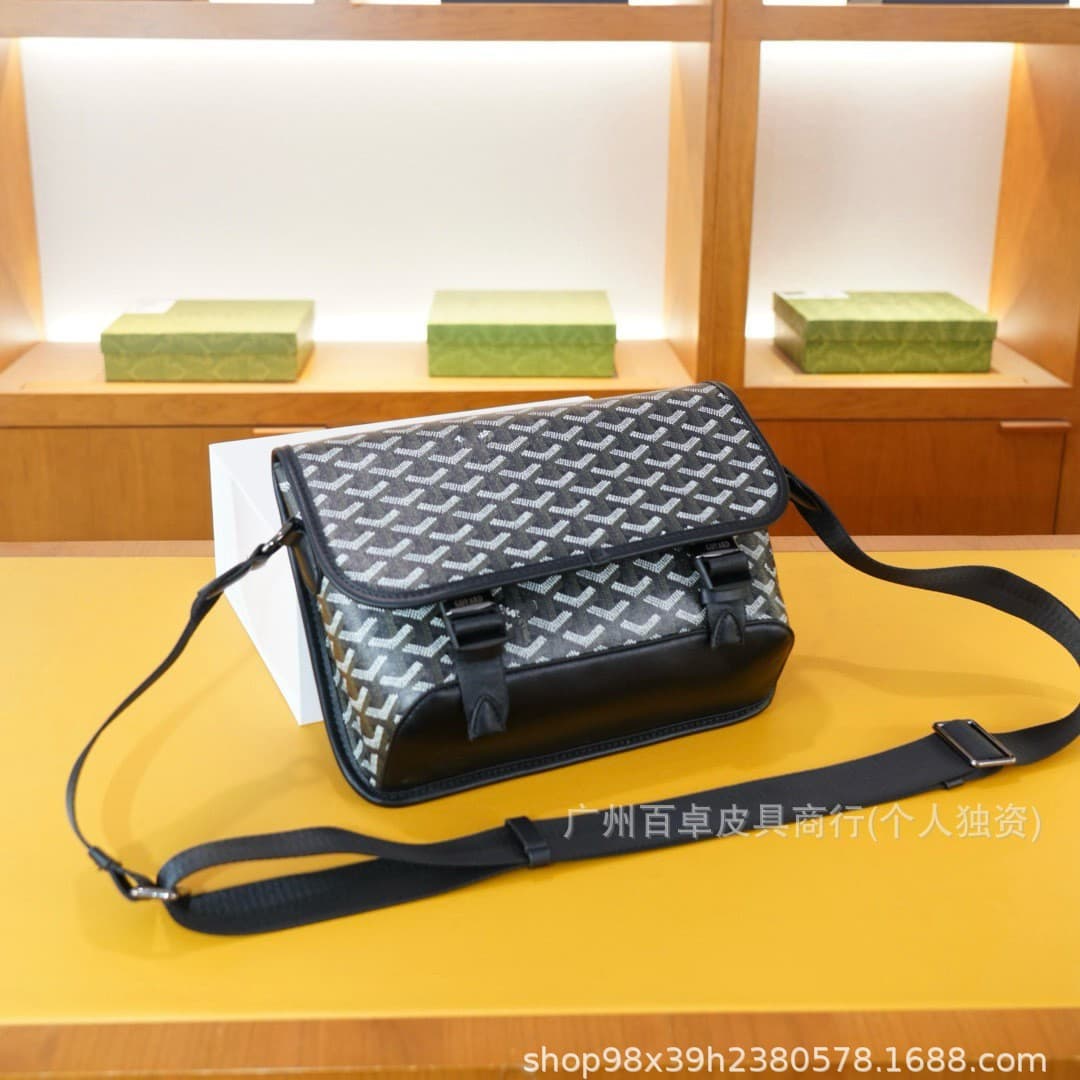 Dogtooth Men's Crossbody Bag Simple and Fashionable Microfiber Lightweight for Export Cross-border Men's and Women's Bag