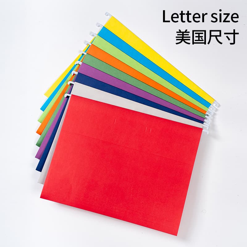 US Size Solid Color Paper Letter Size Hanging File Folder Clips