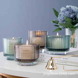 Nordic Romantic Glass Candle Jar Valentine's Day Candle Holder Home Wax Cup Internet Celebrity Home Decor Empty Cup Handmade DIY