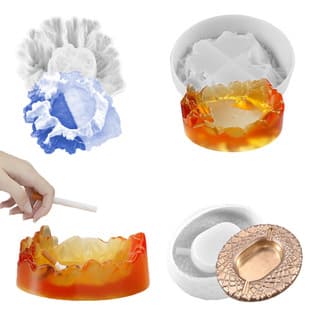 Mountain Stone Rock Ashtray Resin Silicone Mold, Epoxy DIY Bird's Nest Mountain Snow Peak Storage Box Decoration