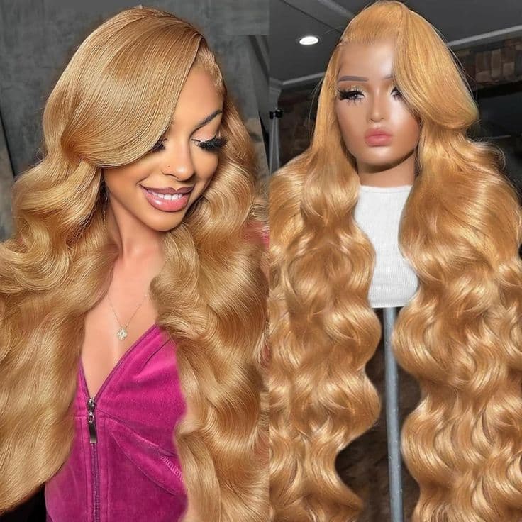 13*6 Lace Front Blonde Synthetic Wavy Wig