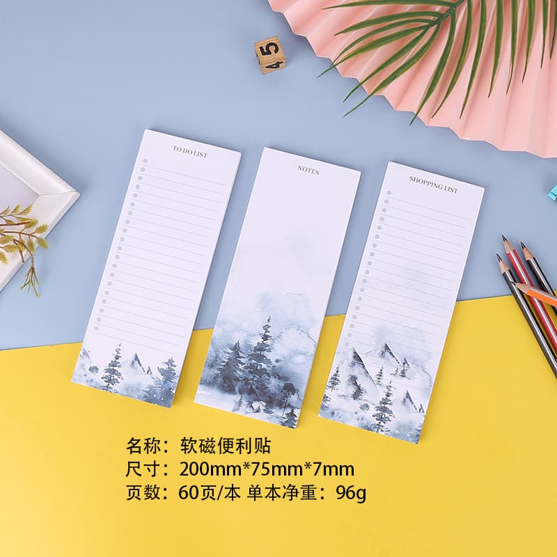 Post-It Note Long Style Can Be Customized DIY Wholesale Price Ins High-Value Back Soft Magnetic Handbook Learning Office Supplies
