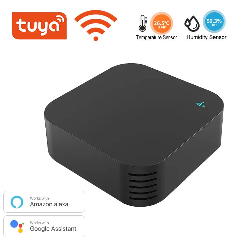 Tuya smart wifi smart infrared remote control with temperature and humidity function remote control air conditioning TV voice