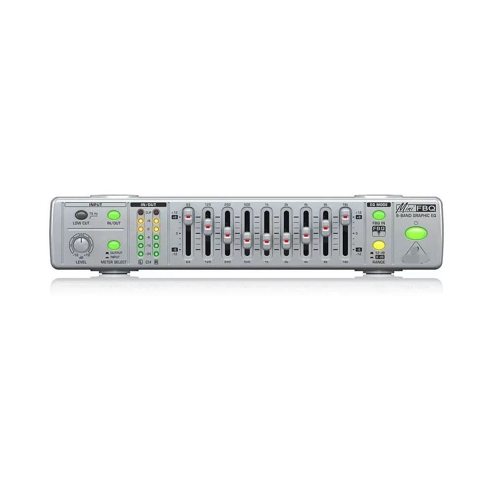 FBQ800 Compact 9-Band Graphic EQ Equalizer Feedback Suppressor Anti-Howl Processor Dual-Purpose