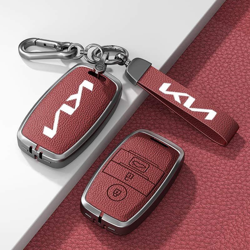 Kia Sportage Key Case Cover for K3, K2, KX3, KX5, KX Cross, K4, K5, and Stonic - Fashionable Key Shell with Buckle