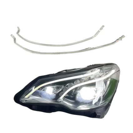 For Mercedes-Benz E-Class Coupe W207 E200 E260 E300 Front Headlight Daytime Running Light Light Guide Strip Yellowing
