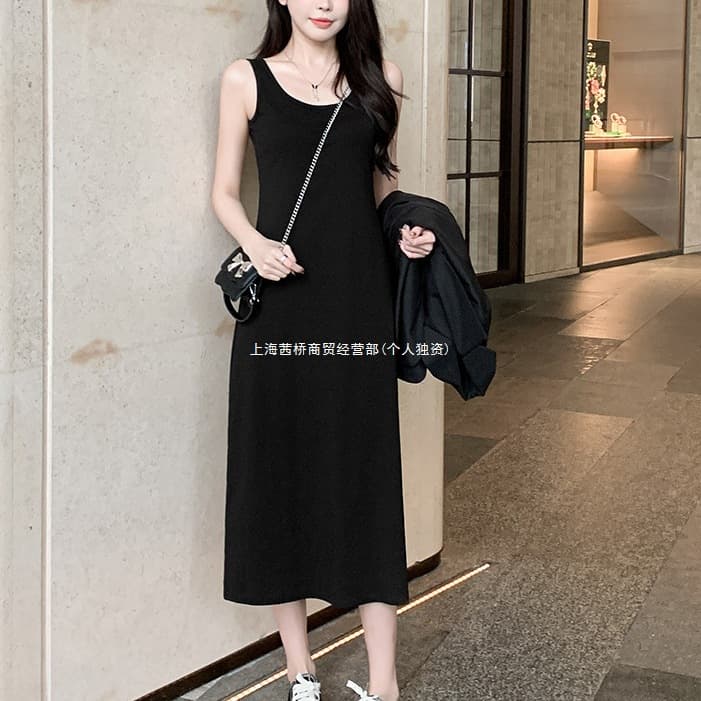 Niche Street Style Women's Clothing 2025 New Elegant Casual Slimming Base Dress Inner Wear Slip Dress