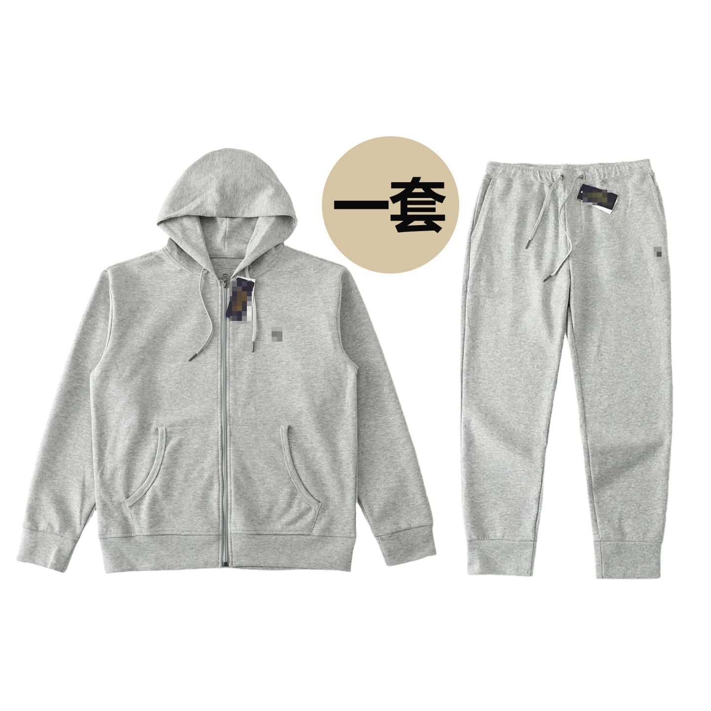 Cross-border Ralph Lauren Men's Hoodie Sweatshirt Set, Spring/Autumn, Solid Color, Cotton, Embroidered Pony Logo, Cardigan Sweatshirt