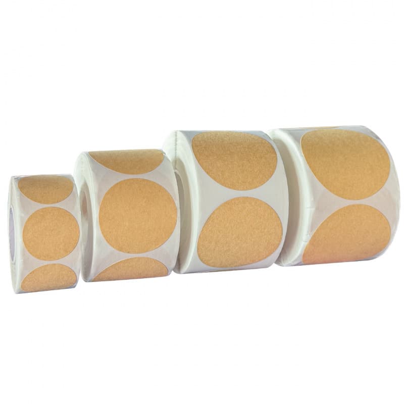 500 Labels/Roll Kraft Paper Roll Sealing Stickers Craft Packaging Handmade Baking Labels