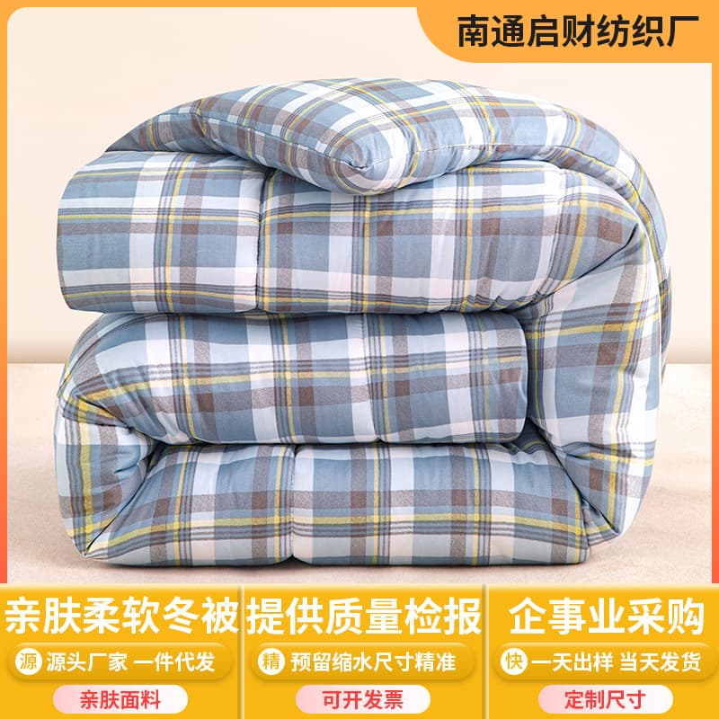 Quilt, winter quilt, student single dormitory, spring and autumn quilt, thickened and warm autumn and winter quilt, winter quilt, winter quilt core