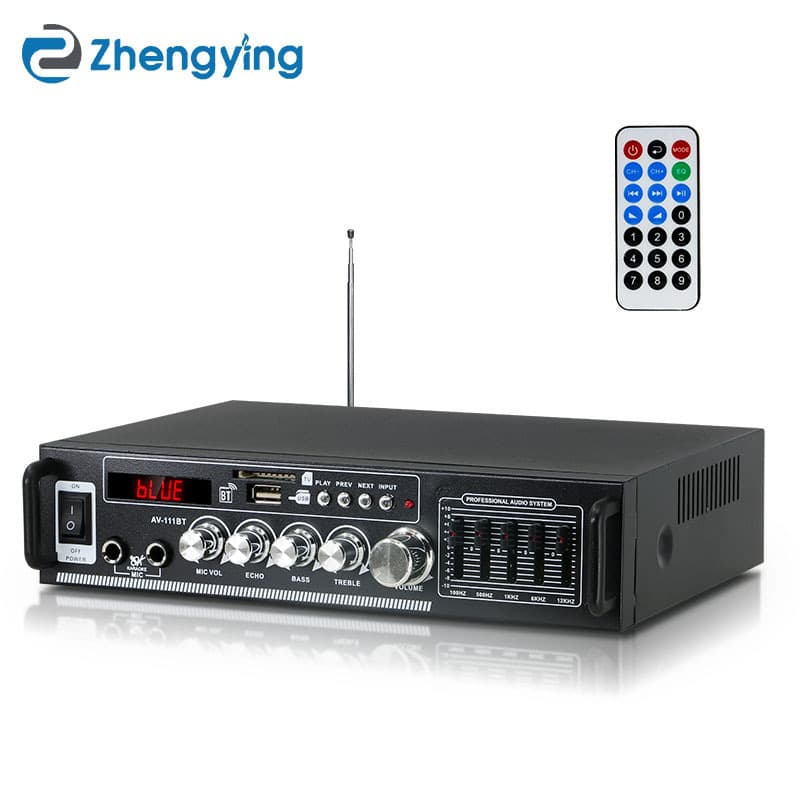 AV-111BT Bluetooth power amplifier, audiophile front and rear amplifier, high-power two-channel stage professional amplifier