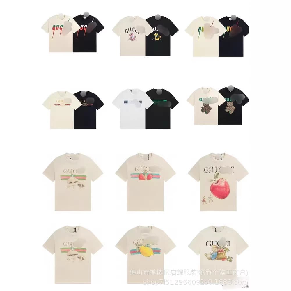 26ss Cross-border G Home 240g High-Quality Short-Sleeve Casual Fashion Men's and Women's Couple Round Neck T-Shirt