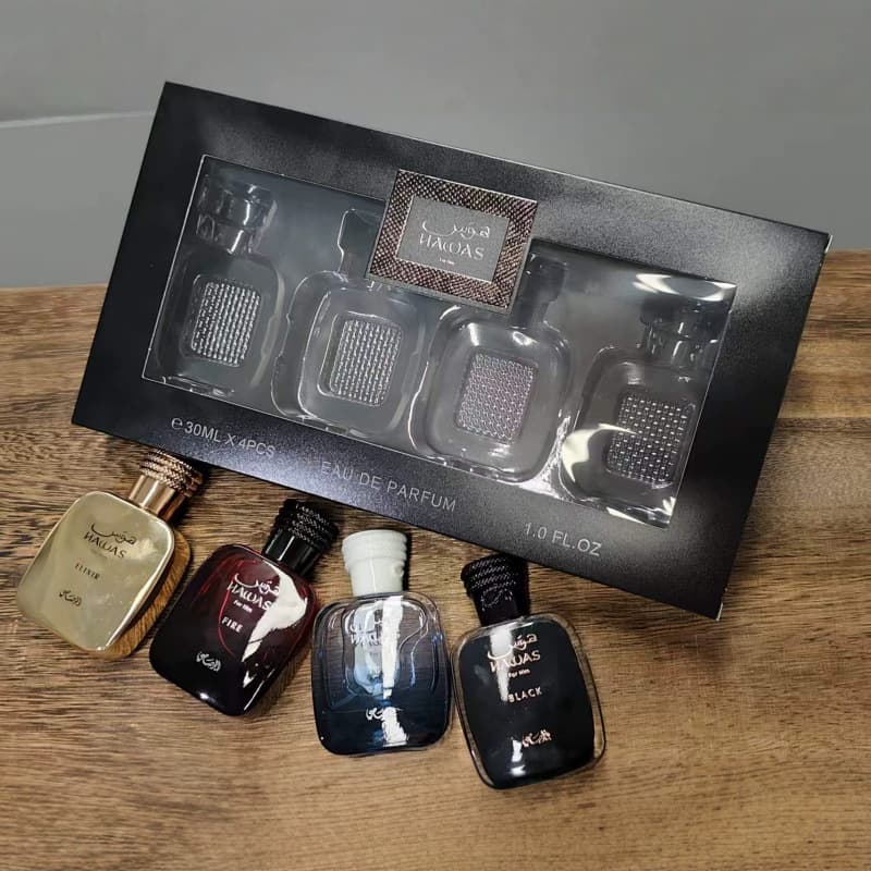 TK Cross-Border Perfume Harvey 4-Piece Set Men Women Long-Lasting Perfume Middle Eastern Arab Perfume Gift Set Wholesale