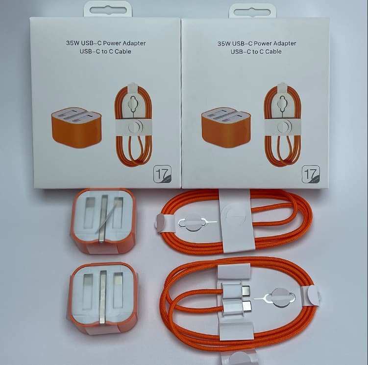 Compatible with iPhone 15-17 Data Cable Charger Dual USB-C Interface Braided Type-C Fast Charging PD Phone Charger