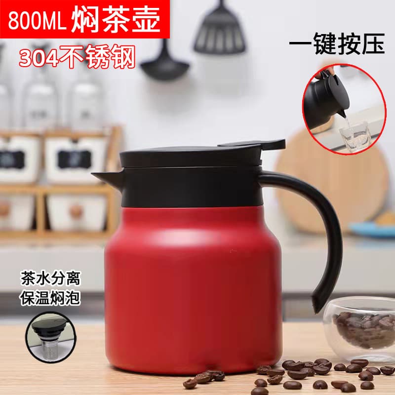 Stainless steel thermal insulation stewing kettle thermal kettle foreign trade cross-border Amazon portable double-layer vacuum gift wholesale