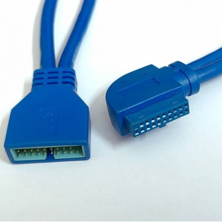TEKX Motherboard USB 3.0 Connection Cable, 20-Pin Extension Cable, Male-to-Female Network Extension Cable with Screws