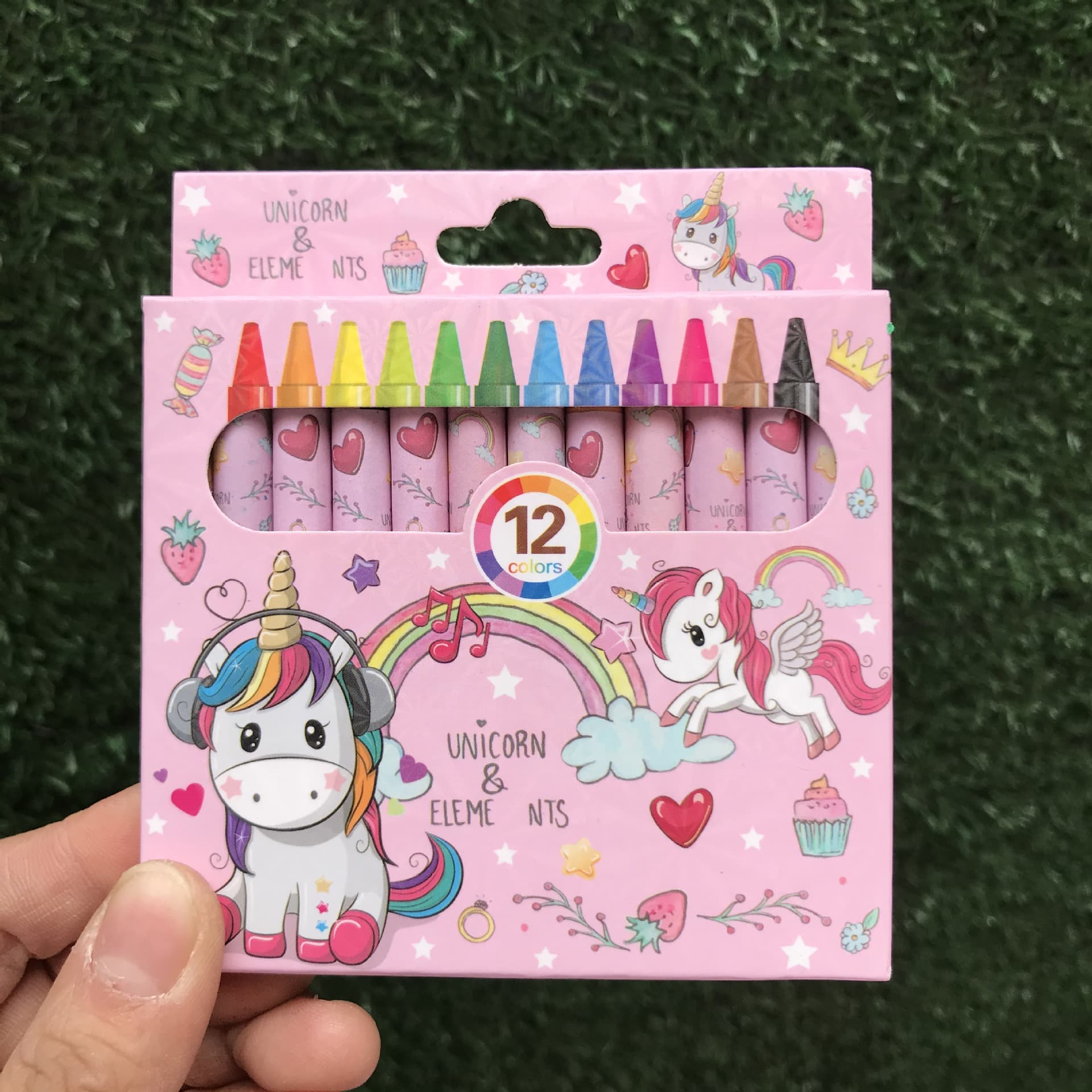 Sanrio 12-Color Mini Crayons for Elementary School Students, Kindergarten Gift, Drawing Graffiti Crayons for Kids, Stitch