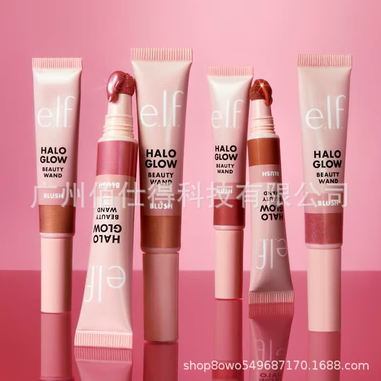 Cross-border New elf halo glow Liquid Highlighter Blush Stick 6 Colors Long-Lasting Non-Caking Water Glow Blush
