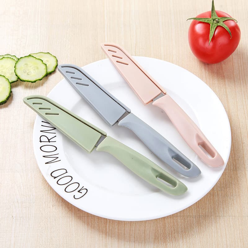 Factory Direct Candy Color Fruit Knife Stainless Steel Peeler Portable Small Knife Kitchen Gadget Multiple Colors Available