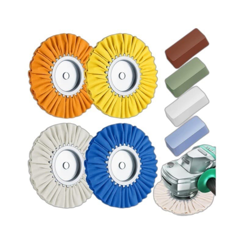 8-Inch Buffing Wheel Set Exhaust Pipe Wheel Hub Polishing Wheel Polishing Wax Buffing Wheel Grinding Polishing Set