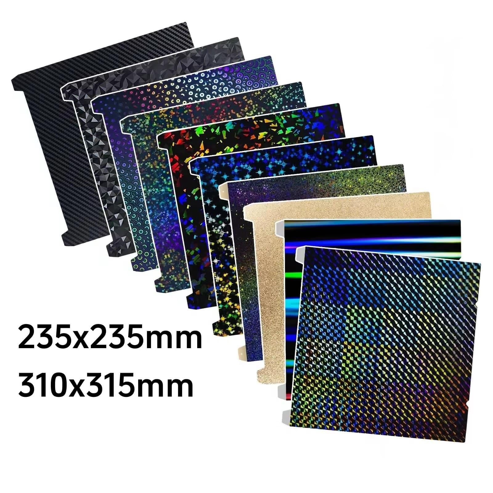 3D printer double-sided printing heated bed platform spring steel sheet 235*235KI; 310*315KI upgraded version