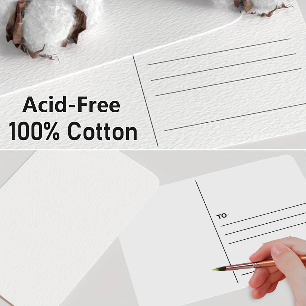 Amazon bestseller cotton paper postcard, watercolor paper card, painting card, pure cotton texture card, writable all-natural.
