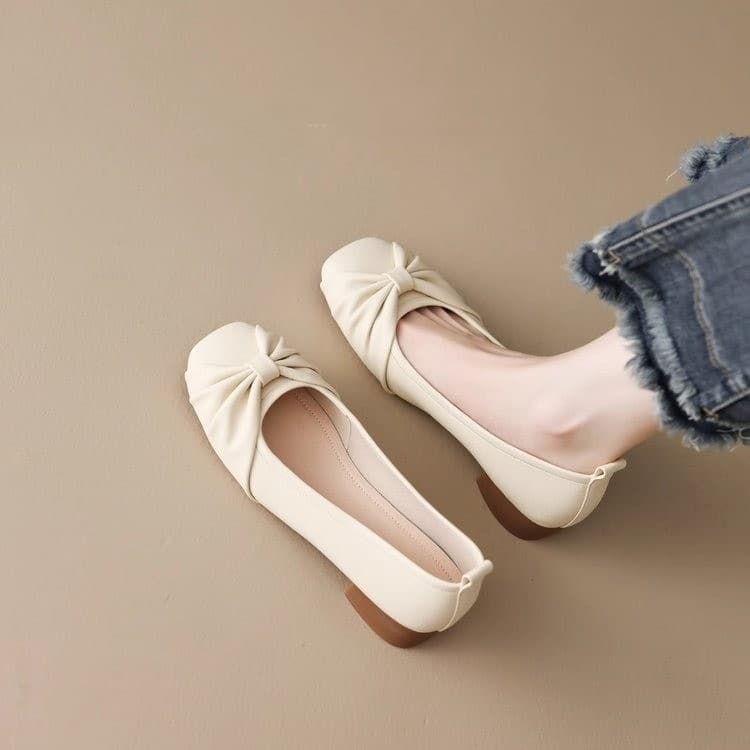 Soft Bottom Mary Jane Single Shoes Women's Ballet Grandma Bean Shoes Spring Summer Casual Pure Color Flats Fashion