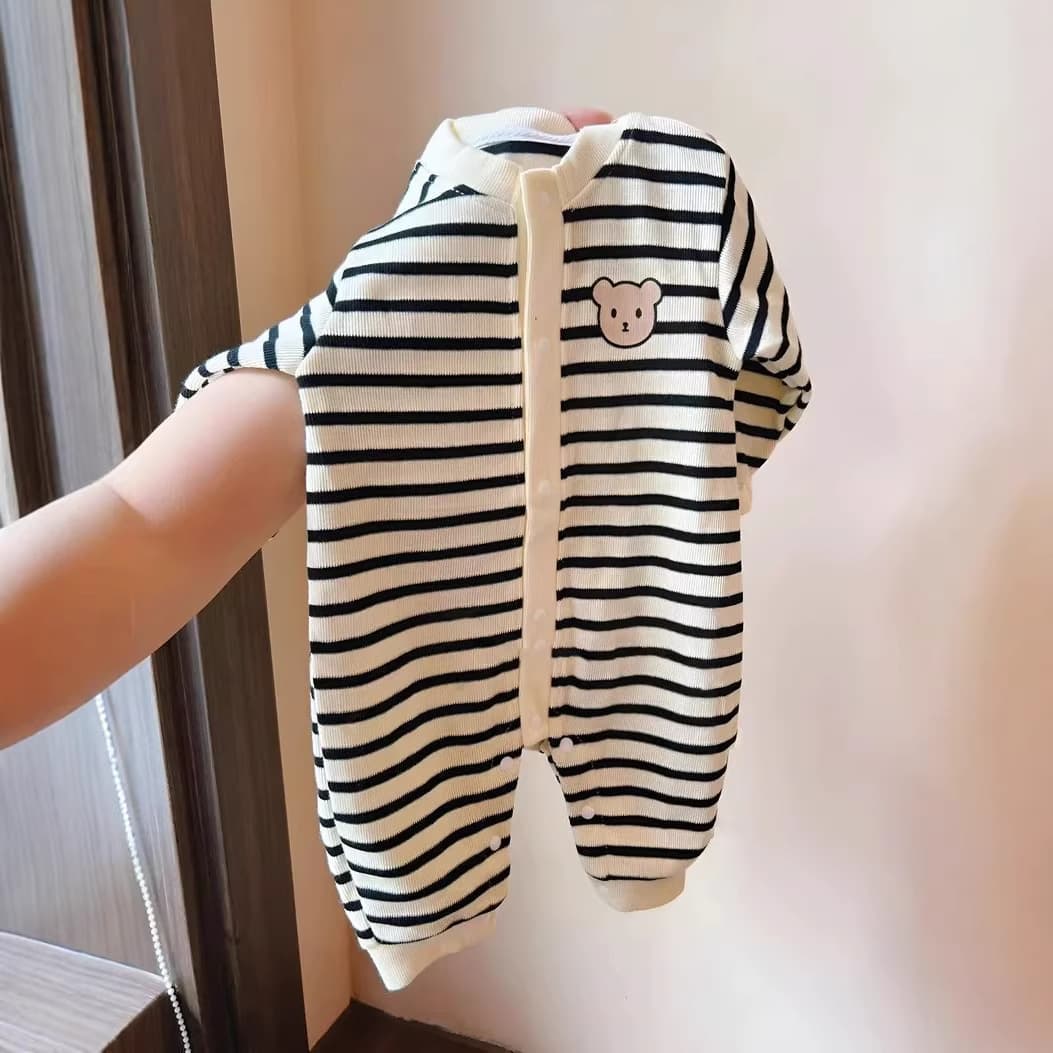 Ins style baby early autumn suit baby clothes autumn fashionable and cute baby striped outing romper autumn style