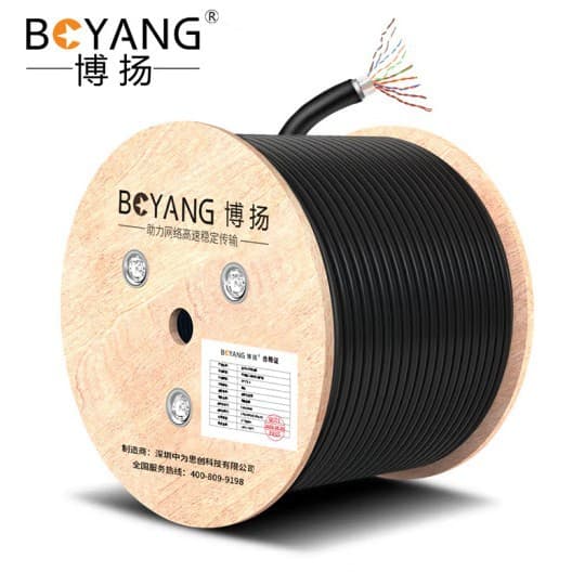 Boyang 10-Pair Category 3 Outdoor Multi-Pair Cable BY-Cat3-SW10X-100M Communication Line HYA10*2*0.4