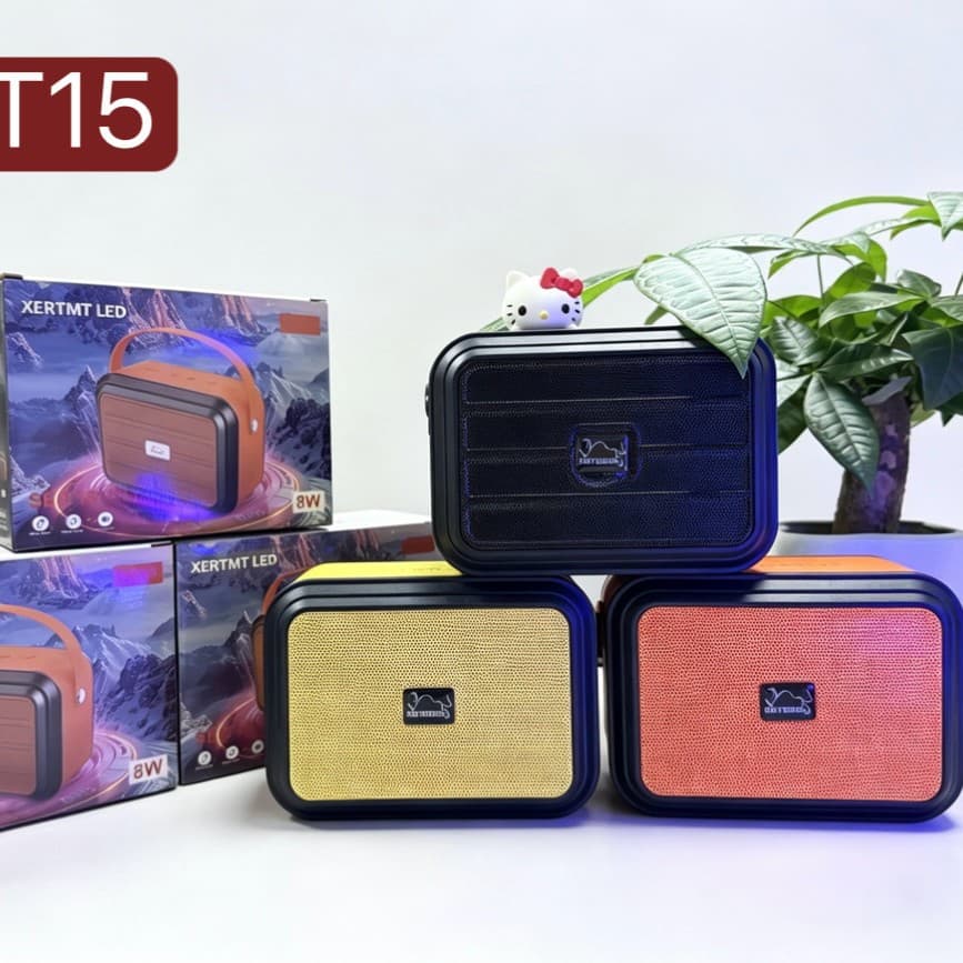 New private model SE-T15 outdoor portable Bluetooth speaker 8W subwoofer card radio small steel cannon