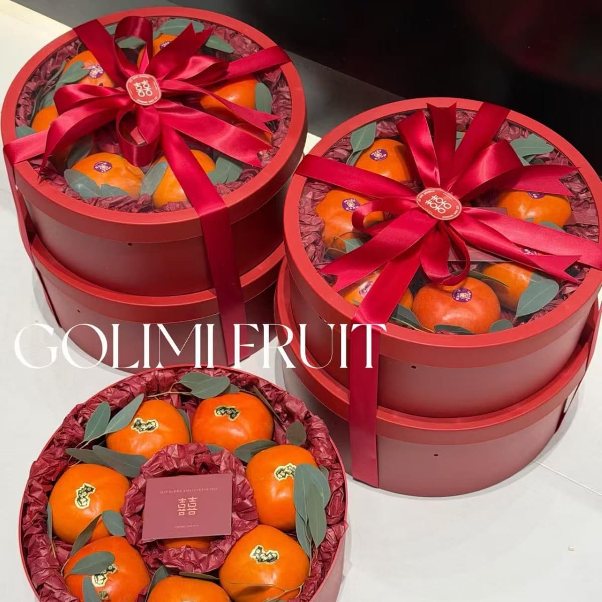 Round Portable Flower Box Waterproof Cover Set of 2 Fresh Flower Bouquet Packaging Box Fruit Gift Box Empty Box Floral Gift Empty Box