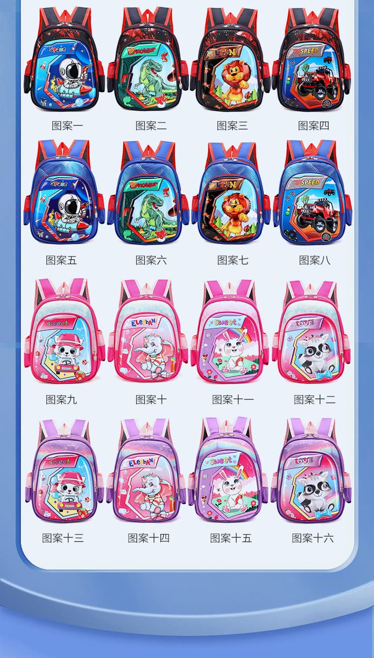 Kids Trolley Backpack 3D Car Design Preschool Large Capacity Shoulder Bag Multiple Styles Available Elementary School Backpack