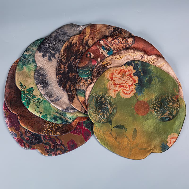 New Chinese style tea table waterproof mat, fabric mat, waterproof tea mat, table runner, Zen-inspired drainable mat, coaster, fragrant cloud yarn.