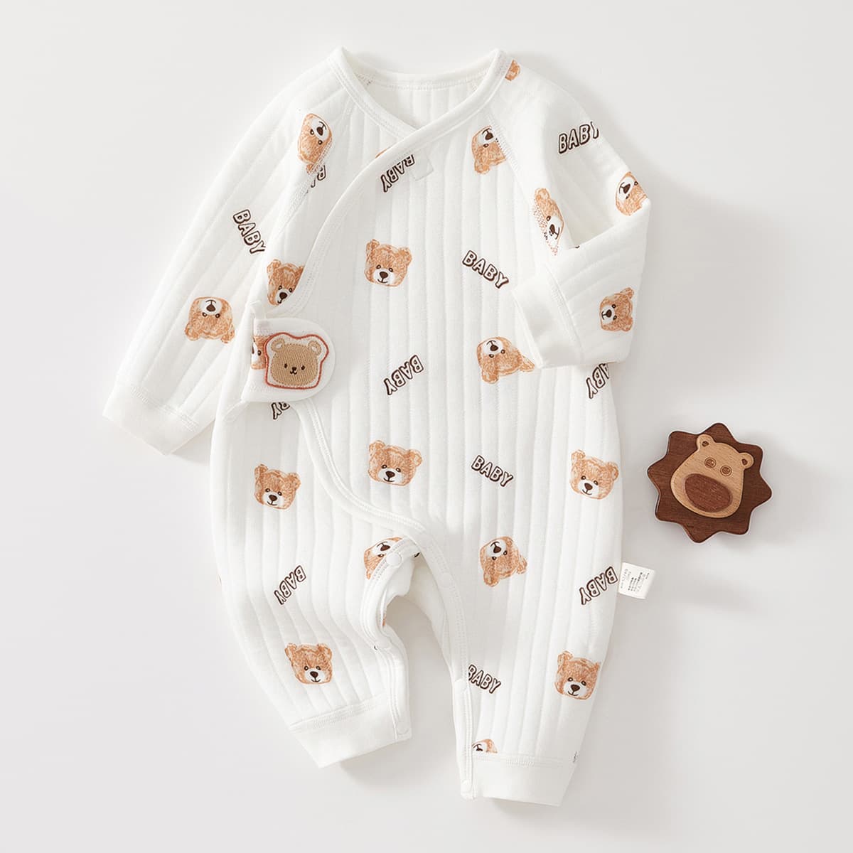 Newborn Baby Winter Fall Romper Thin Cotton Boneless Warm Bodysuit Air Cotton Autumn Clothing