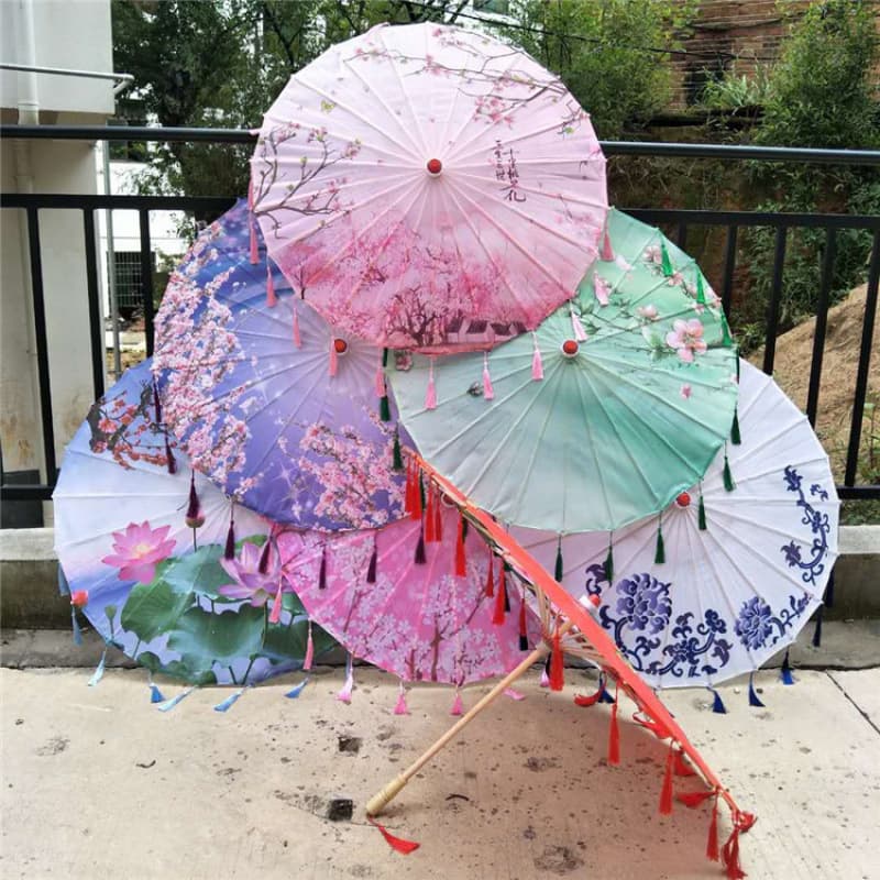 Chinese style dance performance umbrella, ancient Su umbrella, Hanfu photography prop, classical craft oil-paper umbrella
