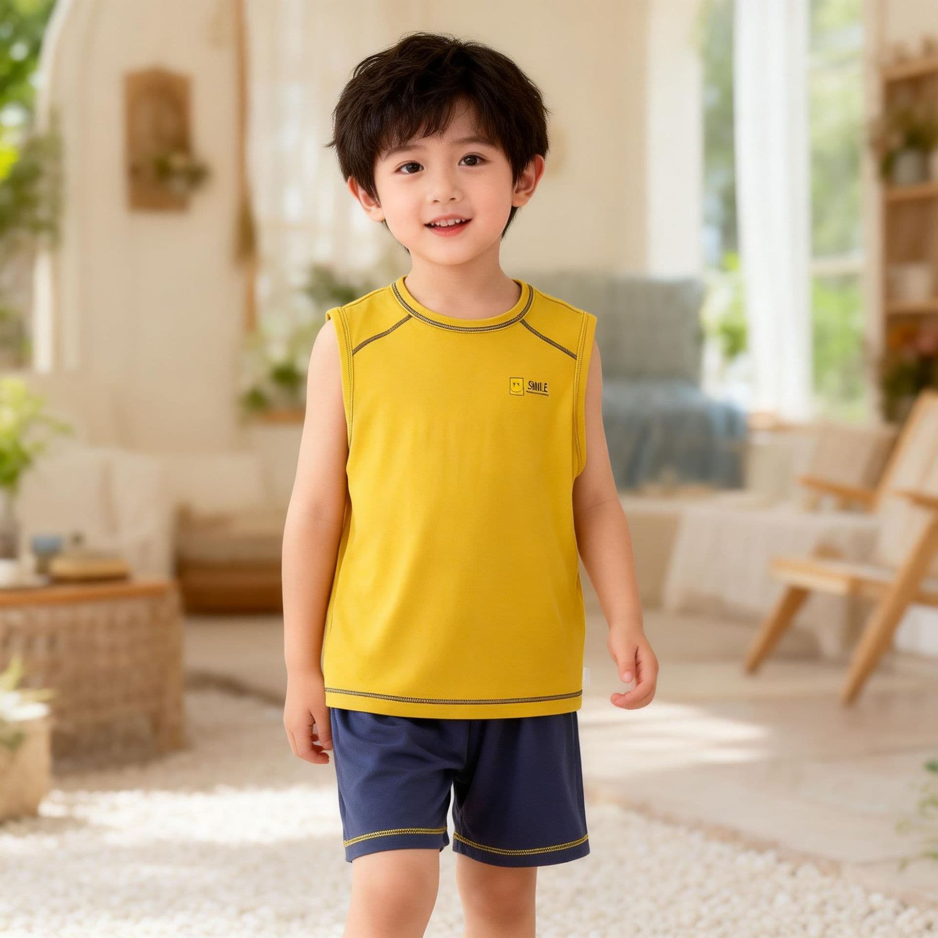 Children's Modal Vest Set Pajamas Homewear Thin Quick-Dry Ice-Cool Modal Summer Homewear