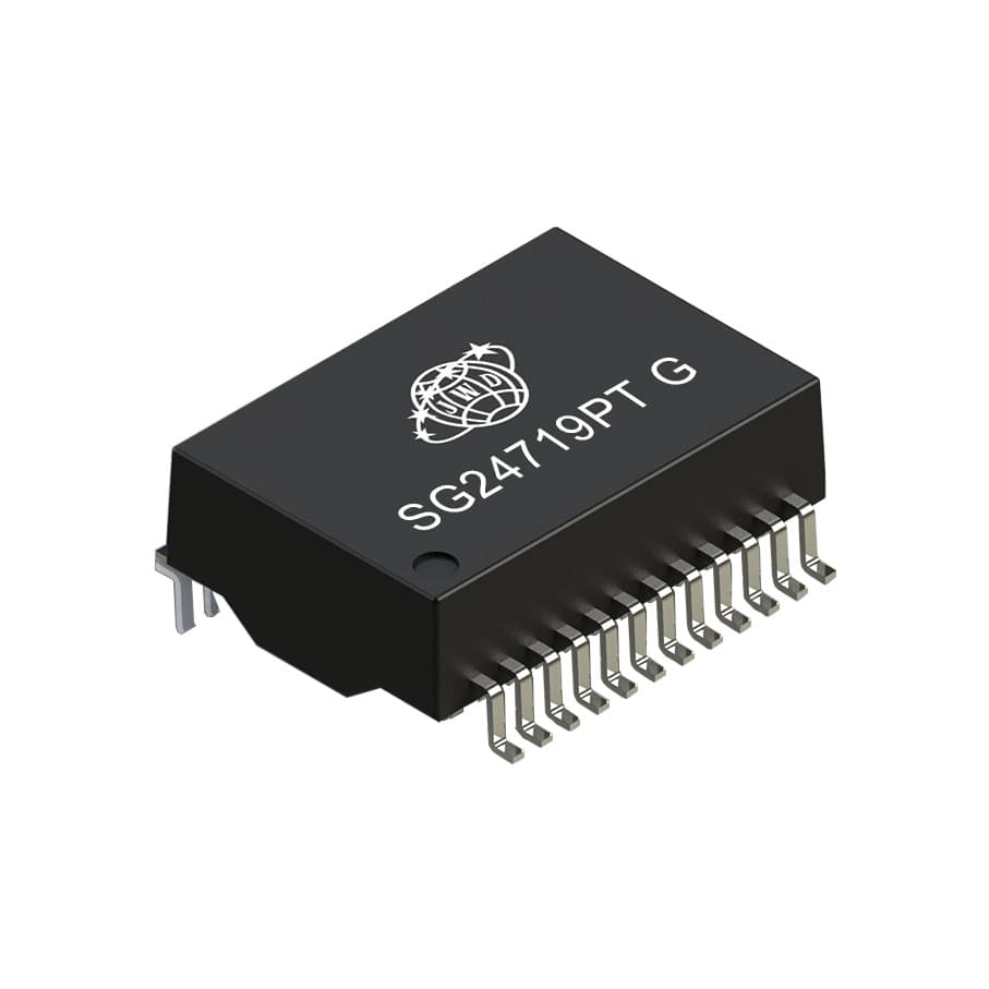 In stock SG24719PTG single-port gigabit with POE industrial-grade SMD network transformer, Ethernet filter