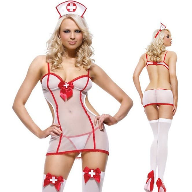 New European American Style Sexy Costume Temptation Role Play Extreme Temptation Nurse Uniform Bodysuit Wholesale