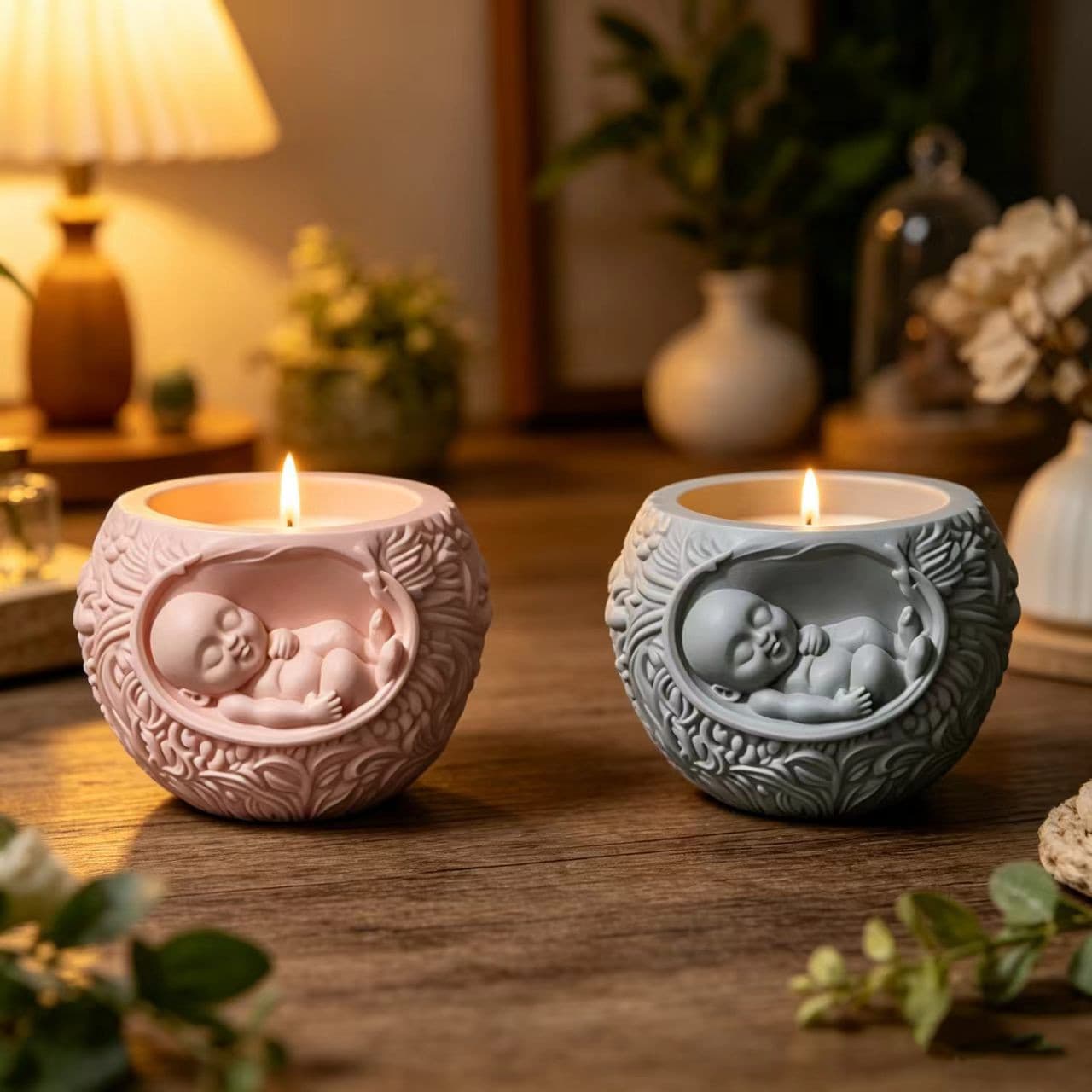 Baby Planter Silicone Mold DIY Cement Plaster Aromatherapy Candle Cup Succulent Flower Pot Decoration Mold Wholesale
