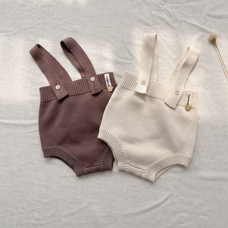2026 Autumn Baby Sweater Infant Knit Bodysuit Suspenders Romper Triangle Crawl Suit Class A
